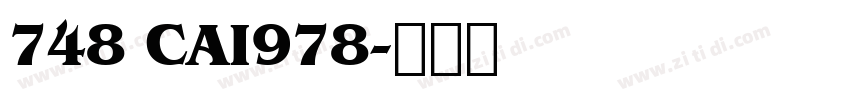 748 CAI978字体转换